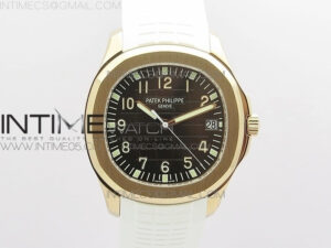 Aquanaut 5167R RG ZF 1:1 Best Edition Brown Dial on White Rubber Strap 324CS (Free box)