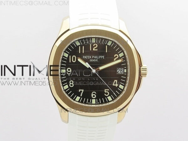 Aquanaut 5167R RG ZF 1:1 Best Edition Brown Dial on White Rubber Strap 324CS (Free box)