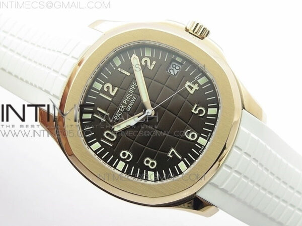 Aquanaut 5167R RG ZF 1:1 Best Edition Brown Dial on White Rubber Strap 324CS (Free box) – Bild 2