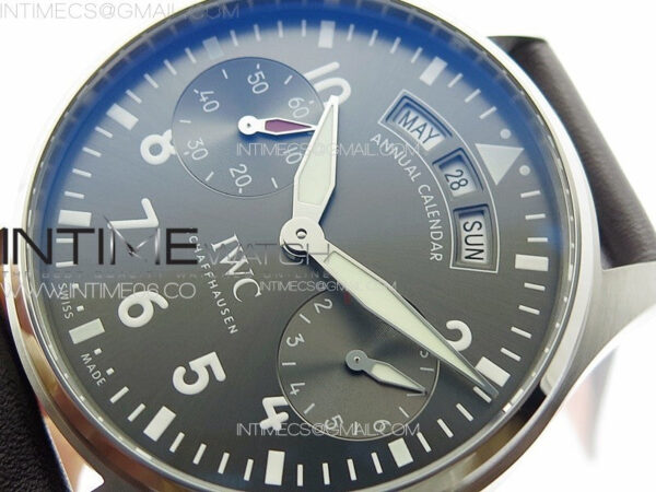 Big Pilot Annual Calendar SS IW5027 AZF 1:1 Best Edition Gray Dial on Brown Leather Strap A52850 – Bild 4