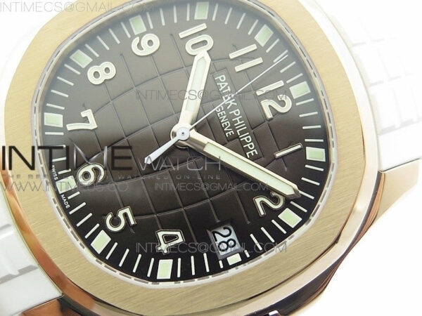 Aquanaut 5167R RG ZF 1:1 Best Edition Brown Dial on White Rubber Strap 324CS (Free box) – Bild 4