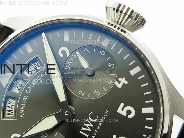 Big Pilot Annual Calendar SS IW5027 AZF 1:1 Best Edition Gray Dial on Brown Leather Strap A52850 – Bild 5