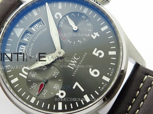 Big Pilot Annual Calendar SS IW5027 AZF 1:1 Best Edition Gray Dial on Brown Leather Strap A52850 – Bild 6