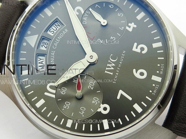 Big Pilot Annual Calendar SS IW5027 AZF 1:1 Best Edition Gray Dial on Brown Leather Strap A52850 – Bild 8