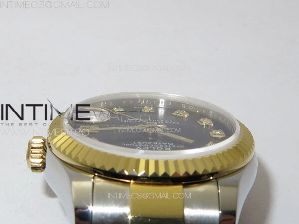 DateJust 31mm 72610 SS/YG APSF Best Edition Black Dial Crystals Markers on Oyster Bracelet A2824 – Bild 10