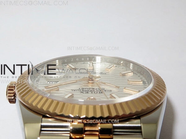 DateJust 41 126331 904L SS/RG VSF 1:1 Best Edition Motif Gray Fluted Dial on Jubilee Bracelet VS3235 – Bild 11