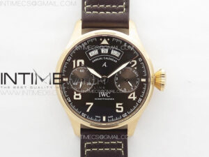 Big Pilot Annual Calendar RG IW5027 AZF 1:1 Best Edition Brown Dial on Brown Leather Strap A52850