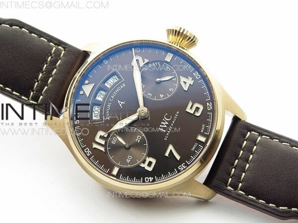 Big Pilot Annual Calendar RG IW5027 AZF 1:1 Best Edition Brown Dial on Brown Leather Strap A52850 – Bild 2
