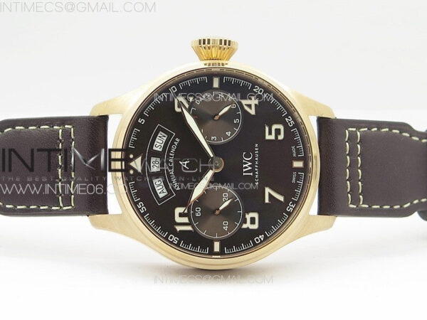 Big Pilot Annual Calendar RG IW5027 AZF 1:1 Best Edition Brown Dial on Brown Leather Strap A52850 – Bild 3