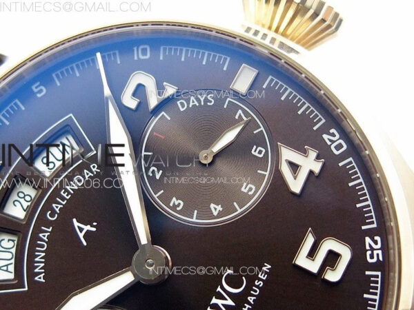 Big Pilot Annual Calendar RG IW5027 AZF 1:1 Best Edition Brown Dial on Brown Leather Strap A52850 – Bild 5