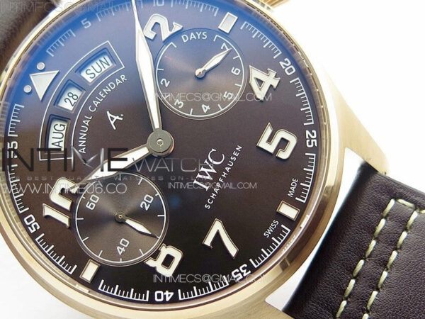 Big Pilot Annual Calendar RG IW5027 AZF 1:1 Best Edition Brown Dial on Brown Leather Strap A52850 – Bild 6