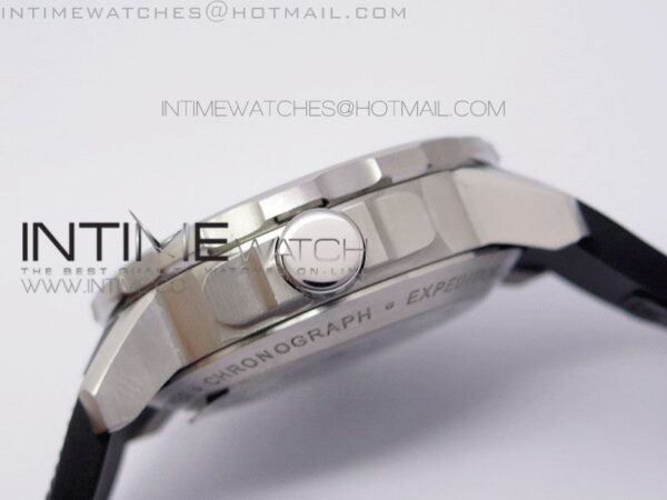 Aquatimer Costeau Diver Chrono SS White Dial on Black Rubber Strap A7750 – Bild 7