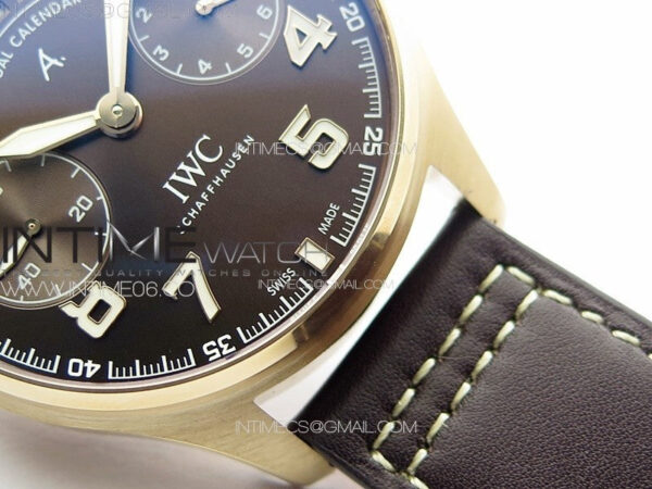 Big Pilot Annual Calendar RG IW5027 AZF 1:1 Best Edition Brown Dial on Brown Leather Strap A52850 – Bild 7