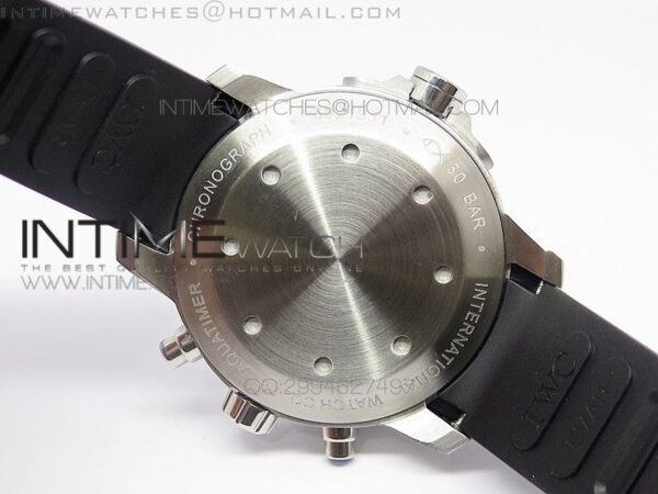 Aquatimer Costeau Diver Chrono SS White Dial on Black Rubber Strap A7750 – Bild 10
