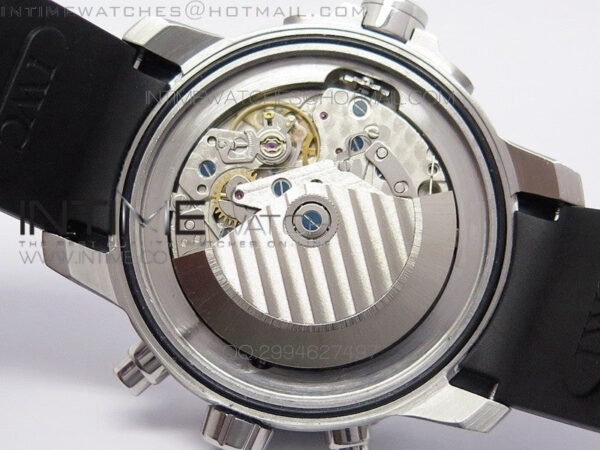 Aquatimer Costeau Diver Chrono SS White Dial on Black Rubber Strap A7750 – Bild 11