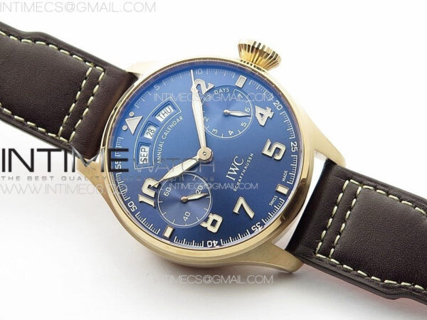 Big Pilot Annual Calendar RG IW5027 "Le Petit Prince" AZF 1:1 Best Edition Blue Dial on Brown Leather Strap A52850 – Bild 2