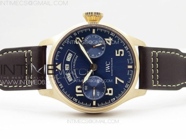 Big Pilot Annual Calendar RG IW5027 "Le Petit Prince" AZF 1:1 Best Edition Blue Dial on Brown Leather Strap A52850 – Bild 3