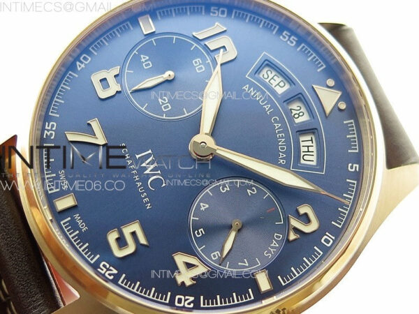 Big Pilot Annual Calendar RG IW5027 "Le Petit Prince" AZF 1:1 Best Edition Blue Dial on Brown Leather Strap A52850 – Bild 4