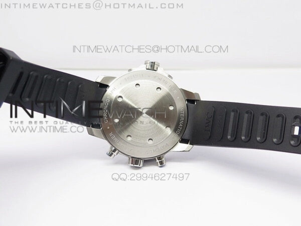 Aquatimer Costeau Diver Chrono SS Black Dial on Black Rubber Strap A7750 – Bild 8