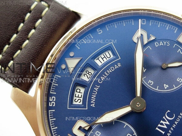 Big Pilot Annual Calendar RG IW5027 "Le Petit Prince" AZF 1:1 Best Edition Blue Dial on Brown Leather Strap A52850 – Bild 10