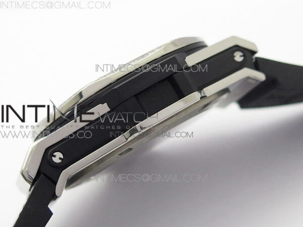 Big Bang Sang Bleu Ti Crystal  And Case WWF 1:1 Best Edition Black Skeletonal Dial On Black Gummy Strap Asian HB1213 V2 – Bild 10
