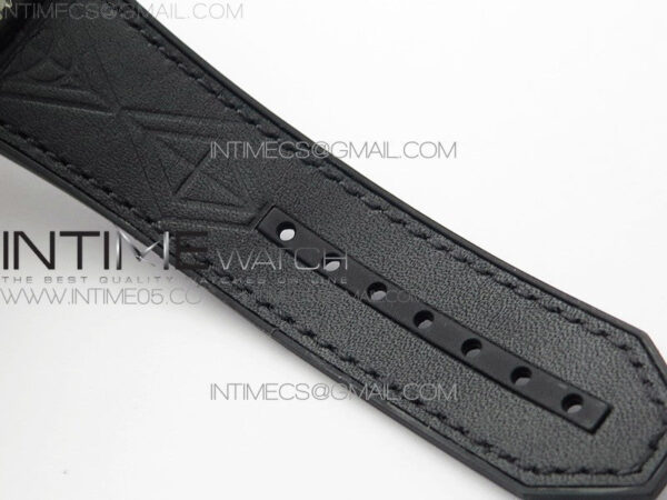 Big Bang Sang Bleu Ti Crystal  And Case WWF 1:1 Best Edition Black Skeletonal Dial On Black Gummy Strap Asian HB1213 V2 – Bild 18