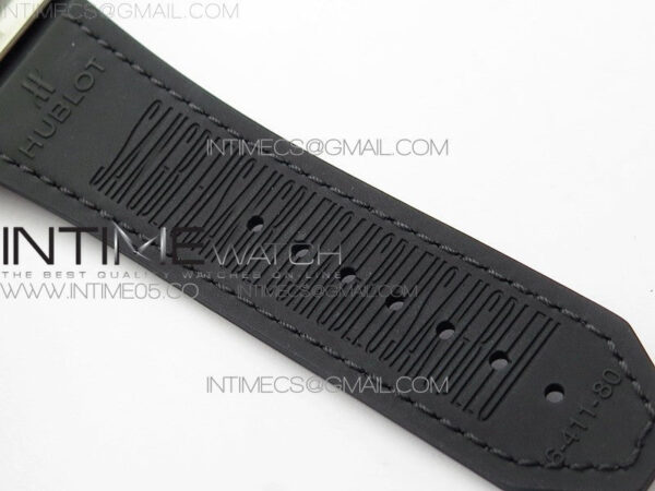 Big Bang Sang Bleu Ti Crystal Bezel WWF 1:1 Best Edition Black Skeletonal Dial On Black Gummy Strap Asian HB1213 V2 – Bild 16