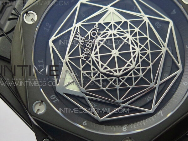 Big Bang Sang Bleu DLC Ti WWF 1:1 Best Edition Black Skeletonal Dial On Black Gummy Strap Asian HB1213 V2 – Bild 6