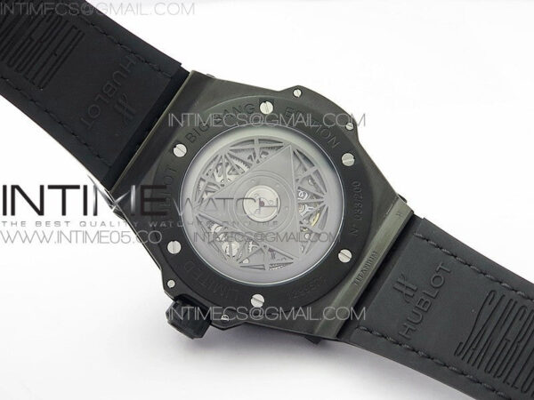 Big Bang Sang Bleu DLC Ti WWF 1:1 Best Edition Black Skeletonal Dial On Black Gummy Strap Asian HB1213 V2 – Bild 17