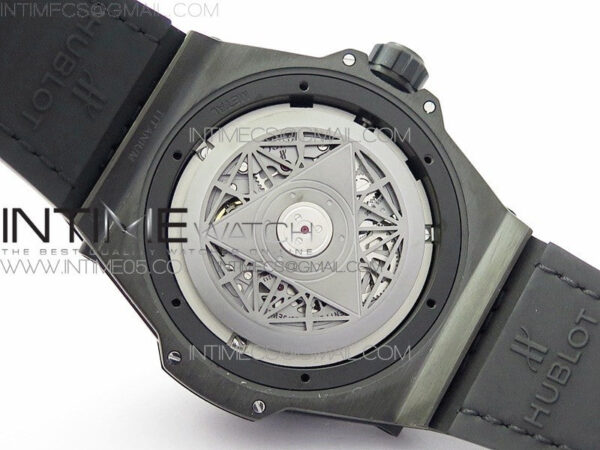Big Bang Sang Bleu DLC Ti WWF 1:1 Best Edition Black Skeletonal Dial On Black Gummy Strap Asian HB1213 V2 – Bild 19
