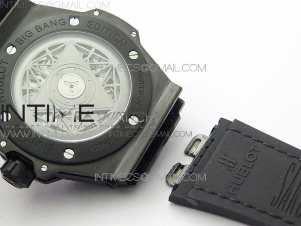 Big Bang Sang Bleu DLC Ti WWF 1:1 Best Edition Black Skeletonal Dial On Black Gummy Strap Asian HB1213 V2 – Bild 20