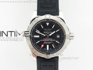 Avenger GMT SS Black Sticks Marker Dial on Rubber strap A2836