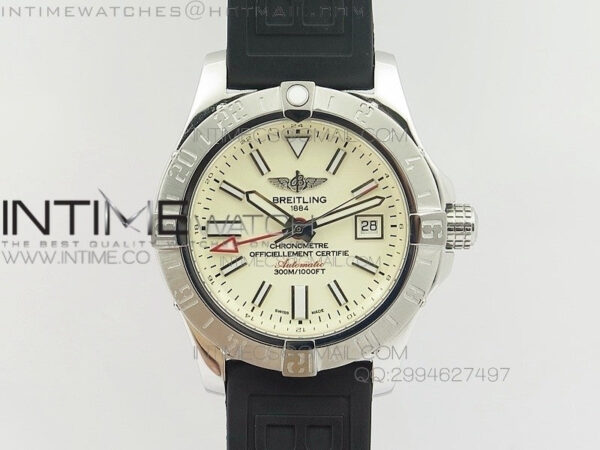 Avenger GMT SS White Sticks Marker Dial on Rubber strap A2836 – Bild 13