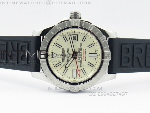 Avenger GMT SS White Sticks Marker Dial on Rubber strap A2836 – Bild 15