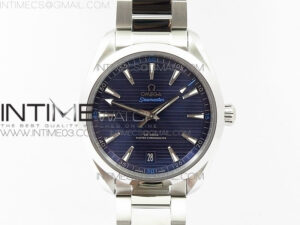 Aqua Terra 150M Master Chronometers VSF 1:1 Best Edition Deep Blue Dial Silver Hand on SS Bracelet A8900 Super Clone