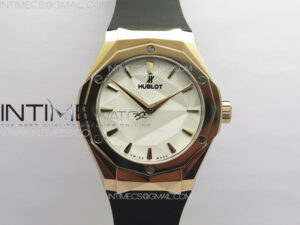Classic Fusion Orlinski RG B50F 1:1 Best Edition White Faceted Dial on White Rubber Strap A2892