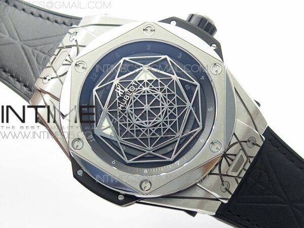 Big Bang Sang Bleu Ti WWF 1:1 Best Edition Black Skeletonal Dial On Black Gummy Strap Asian HB1213 V2 – Bild 2