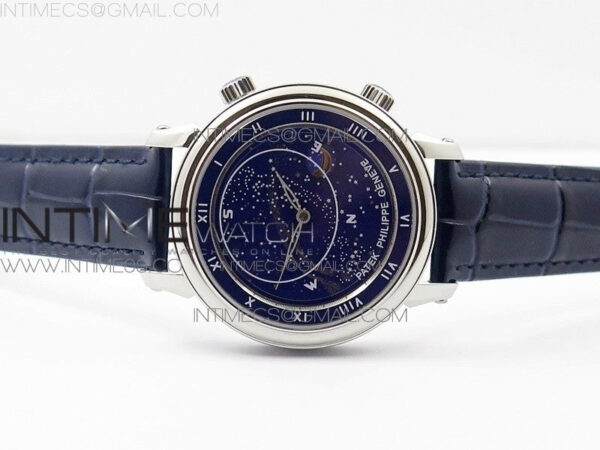 6104P Moon SS Blue Dial on Blue Leather Strap A240 V2 – Bild 3