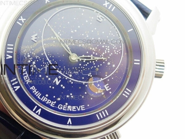 6104P Moon SS Blue Dial on Blue Leather Strap A240 V2 – Bild 4