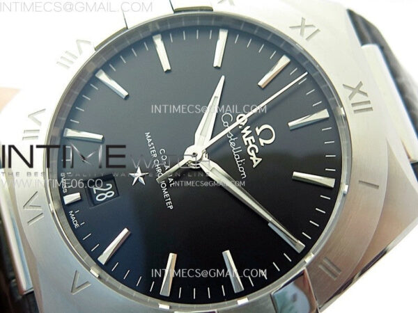 Constellation 39mm SS VSF 1:1 Best Edition Black Textured Dial on Black Leather Strap A8800 – Bild 4