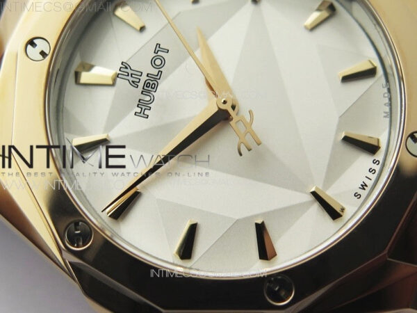 Classic Fusion Orlinski RG B50F 1:1 Best Edition White Faceted Dial on White Rubber Strap A2892 – Bild 6