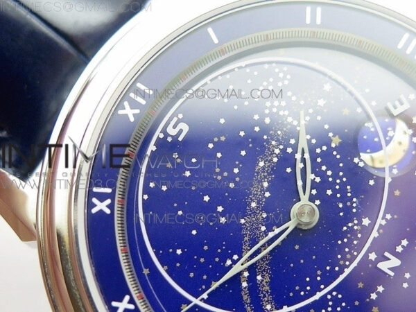 6104P Moon SS Blue Dial on Blue Leather Strap A240 V2 – Bild 6