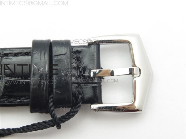 Calatrava Azulejos SS 5089G-62 FL Enamel Dial on Black Leather Strap – Bild 13