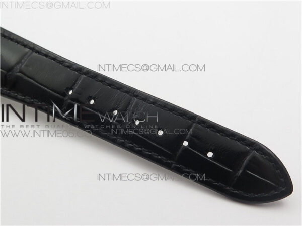 Calatrava Azulejos SS 5089G-62 FL Enamel Dial on Black Leather Strap – Bild 16