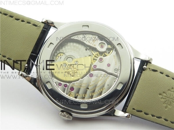 Calatrava Azulejos SS 5089G-62 FL Enamel Dial on Black Leather Strap – Bild 18