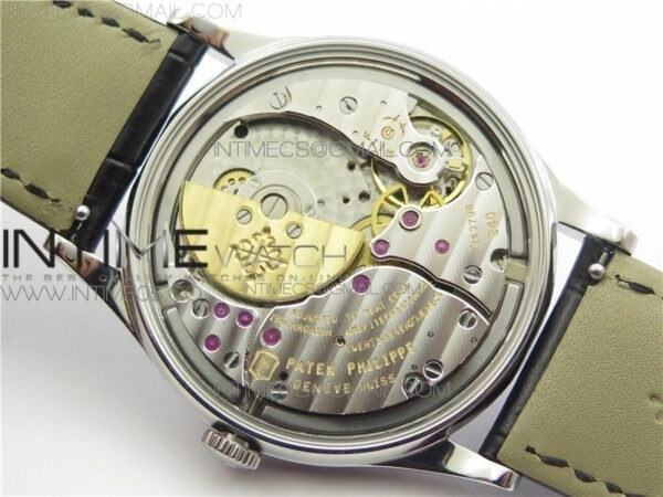 Calatrava Azulejos SS 5089G-62 FL Enamel Dial on Black Leather Strap – Bild 20