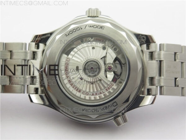 2019 SEAMASTER DIVER 300M SS VSF 1:1 BEST EDITION BLACK BEZEL WHITE DIAL ON SS BRACELET A8800 V2 – Bild 12