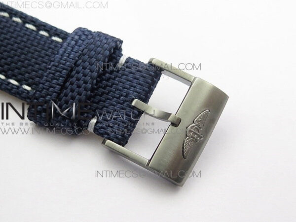 Avenger Bandit V13317 Titanium DLC B50 Best Edition Blue Dial Numbers Makers on Blue Nylon strap A7750 – Bild 12