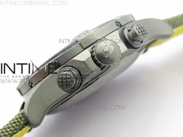 Avenger Bandit V13317 Titanium DLC B50 Best Edition Green Dial Numbers Makers on Green Nylon strap A7750 – Bild 9