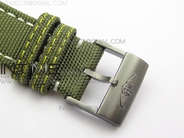 Avenger Bandit V13317 Titanium DLC B50 Best Edition Green Dial Numbers Makers on Green Nylon strap A7750 – Bild 12
